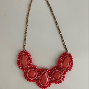Beautiful coral costume jewelry necklace